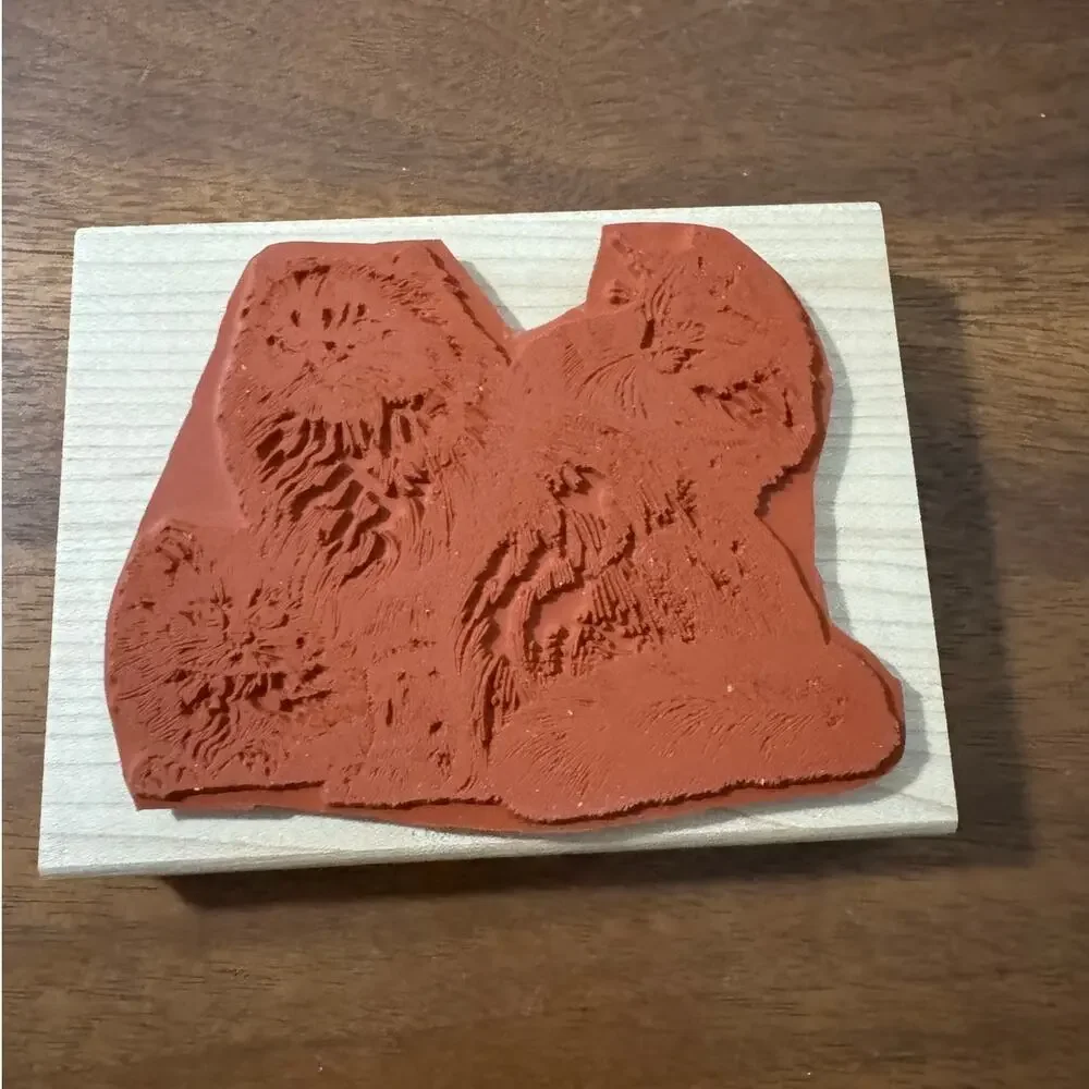 Stampin' Up Fancy Felines Rubber Stamp Set of 5 NO YARN STAMP Wood Mounted